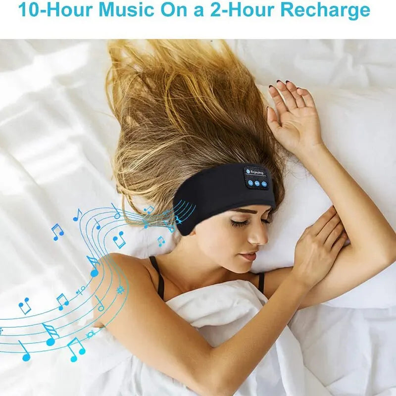 Wireless Bluetooth Headband Earphones Black
